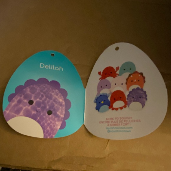 NWT 8” Delilah the dinosaur Squishmallow - Picture 5 of 6